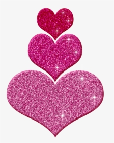 Pink Glitter Heart Png, Transparent Png, Transparent PNG