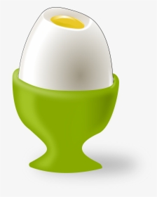 Egg In Cup Vector Clipart - Soft Boiled Egg Cartoon, HD Png Download, Transparent PNG