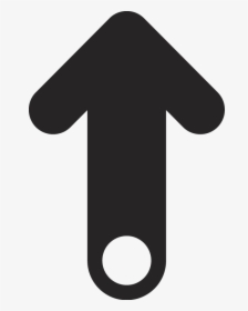 Up Arrow With White Dot Tail, HD Png Download, Transparent PNG