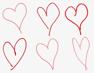 Digital Valentine Hearts Collage Sheet Downloads - Hand Drawn Heart Free, HD Png Download, Transparent PNG
