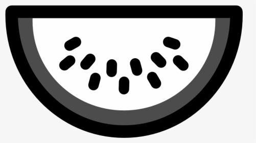 Watermelon Icon Black White Food Clipartist - Watermelon Clipart Black And White Png, Transparent Png, Transparent PNG