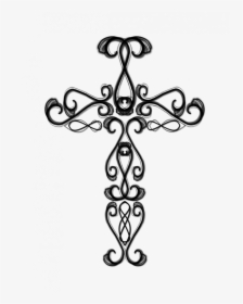 Crucifix Vector Fancy - Cross Drawings, HD Png Download, Transparent PNG