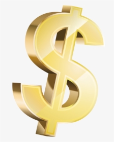 Money Symbol Png - Gold Transparent Background Money Sign, Png Download, Transparent PNG