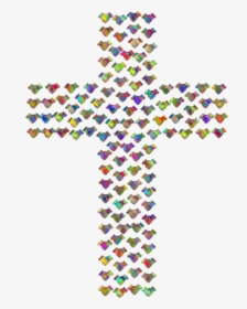 Symbol,cross,symmetry - Transparent Colorful Cross, HD Png Download, Transparent PNG