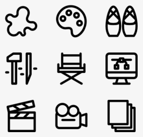 Artistic Stuff - White Icons Png, Transparent Png, Transparent PNG