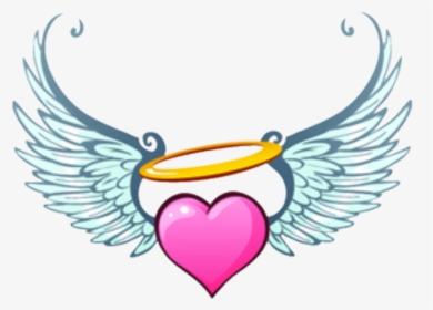 #angel #hearts #wings #heart - Heart With Angel Wings Clipart, HD Png Download, Transparent PNG