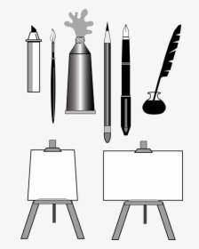 Angle,monochrome Photography,black - Artist Tools Clipart, HD Png Download, Transparent PNG