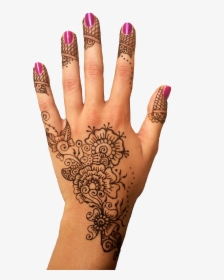 Mehendi Hand Designs Transparent Png - Henna On Hand Png, Png Download, Transparent PNG