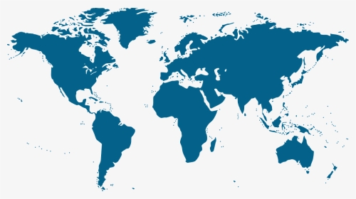 Map, World, Earth, Continents, Blue - Map Of The World Blue, HD Png Download, Transparent PNG