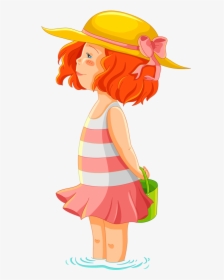 Girl In A Summer Hat Clipart, HD Png Download, Transparent PNG