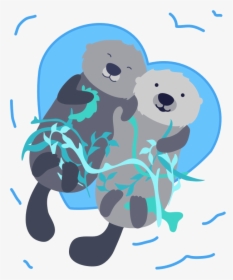 Otters - Cartoon, HD Png Download, Transparent PNG