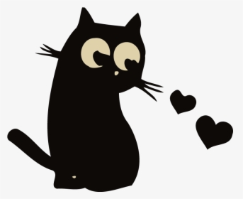 Cat With Heart Eyes Vector Image - Illustration, HD Png Download, Transparent PNG