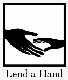 Lend A Hand Logo Black And White - Rotary International, HD Png Download, Transparent PNG