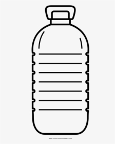 Plastic Bottles Clipart Colouring Page - Water Bottle Clipart Black And White, HD Png Download, Transparent PNG