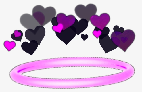 #hearts #crown #heartcrown #circle #angel #crown #purple - Heart Crown, HD Png Download, Transparent PNG