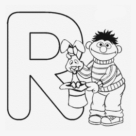 Kids Abc Coloring Pages - Sesame Street R Coloring Sheet, HD Png Download, Transparent PNG