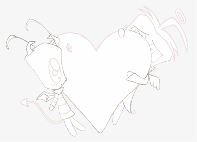 Transparent Sketch Heart Png - Drawing, Png Download, Transparent PNG