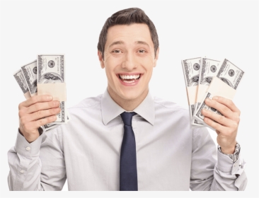 Man With Cash - Men Happy With Money, HD Png Download, Transparent PNG