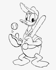 Mickey Mouse Baseball Coloring Pages Baseball Coloring - Baseball Cartoon Coloring Pages, HD Png Download, Transparent PNG