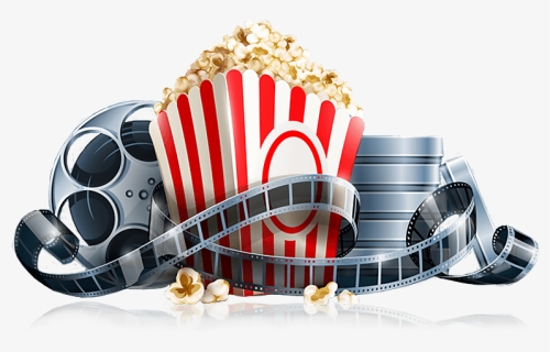 Movie Reel And Popcorn Clipart, HD Png Download, Transparent PNG