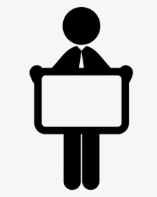 Man Holding Blank Billboard - Icon Pregnant Women Png, Transparent Png, Transparent PNG