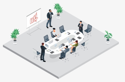 Isometric Vector Business Meeting, HD Png Download, Transparent PNG