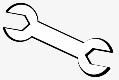 Tool Wrench Spanner Outlines - Tools Clipart Black And White, HD Png Download, Transparent PNG