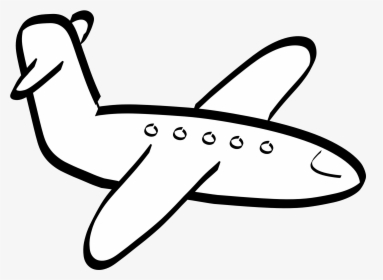 Png Free Black And - Airplane Clipart Black And White, Transparent Png, Transparent PNG