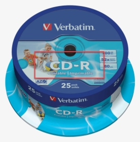 Shows A Pack Os Cd R Blank Cd S With The R Highlighted - Verbatim Dvd R Dl, HD Png Download, Transparent PNG