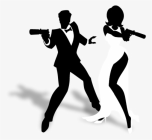 James Bond Theme Gun Barrel Sequence Silhouette - James Bond Theme Silhouette, HD Png Download, Transparent PNG