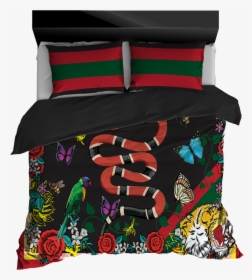 Gucci Gang Luxurious Tigers Comforter Duvet Set Bedding - Постельное Белье Со Змеями, HD Png Download, Transparent PNG