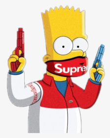 Gucci Clipart Bape - Supreme Bart Simpson, HD Png Download, Transparent PNG