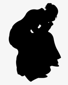 Sad Woman Silhouette Clipart, HD Png Download, Transparent PNG