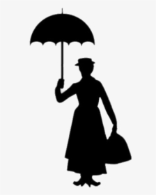Mary Poppins Silhouette Clip Arts - Mary Poppins Silhouette Clipart, HD Png Download, Transparent PNG