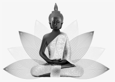 And On United Altered Lotus Buddhist States Clipart - White Buddha White Background, HD Png Download, Transparent PNG