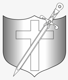 Shield And Longsword Clip Arts - Cross Sword And Shield, HD Png Download, Transparent PNG