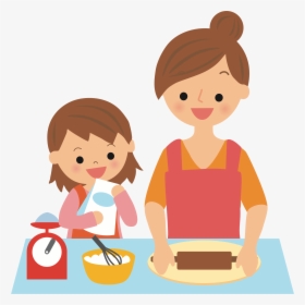 Transparent Cooking Clipart Png - Mother Baking Clipart, Png Download, Transparent PNG