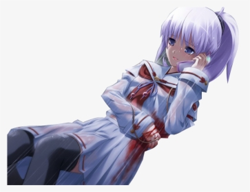 Clipart Anime Best Png - Anime Girls Cutting Themselves, Transparent Png, Transparent PNG