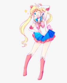 #sailormoon #cute #tumblr #png #anime #manga #moon - Anime Girl Sailor Moon, Transparent Png, Transparent PNG