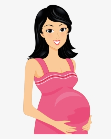 Pregnant Women Cartoon , Png Download - Pregnant Woman Clipart, Transparent Png, Transparent PNG