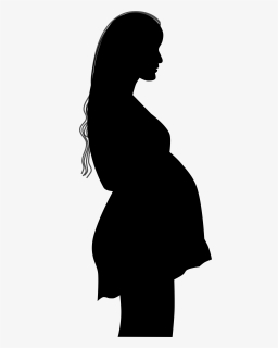 Silhouette Pregnant Woman Png, Transparent Png, Transparent PNG