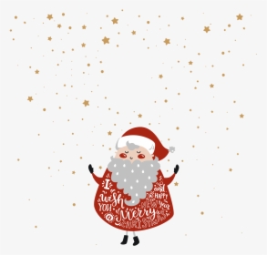 Santa Clipart Snowman - Hand Drawn Santa Christmas Card, HD Png Download, Transparent PNG