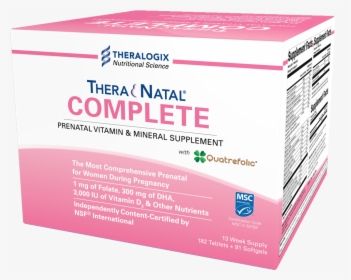 Theranatal Complete Is A Daily Multivitamin And Mineral - Box, HD Png Download, Transparent PNG