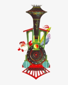 Vintage Graphic Of Christmas Train - Vintage Christmas Toys Clipart Transparent, HD Png Download, Transparent PNG