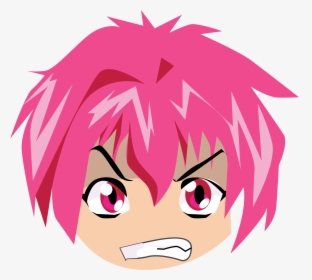 Face,hair,cartoon,facial Character,hair Coloring,style,art - Manga Gesicht Wütend, HD Png Download, Transparent PNG