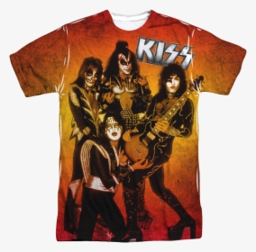 Fire Pose Kiss T-shirt - T Shirt Gene Simmons, HD Png Download, Transparent PNG