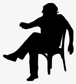 Person Sitting Silhouette Png- - People Sitting On Chairs Png Silhouette, Transparent Png, Transparent PNG
