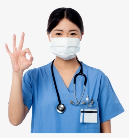 Women Pointing Perfect Symbol Png Image - Surgeon Transparent Background, Png Download, Transparent PNG