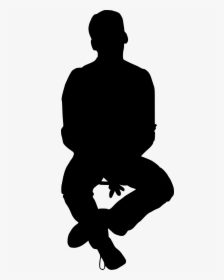 Person Sitting Down Silhouette, HD Png Download, Transparent PNG