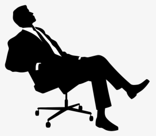 Sitting Man Png - Ceo Clipart Black And White, Transparent Png, Transparent PNG